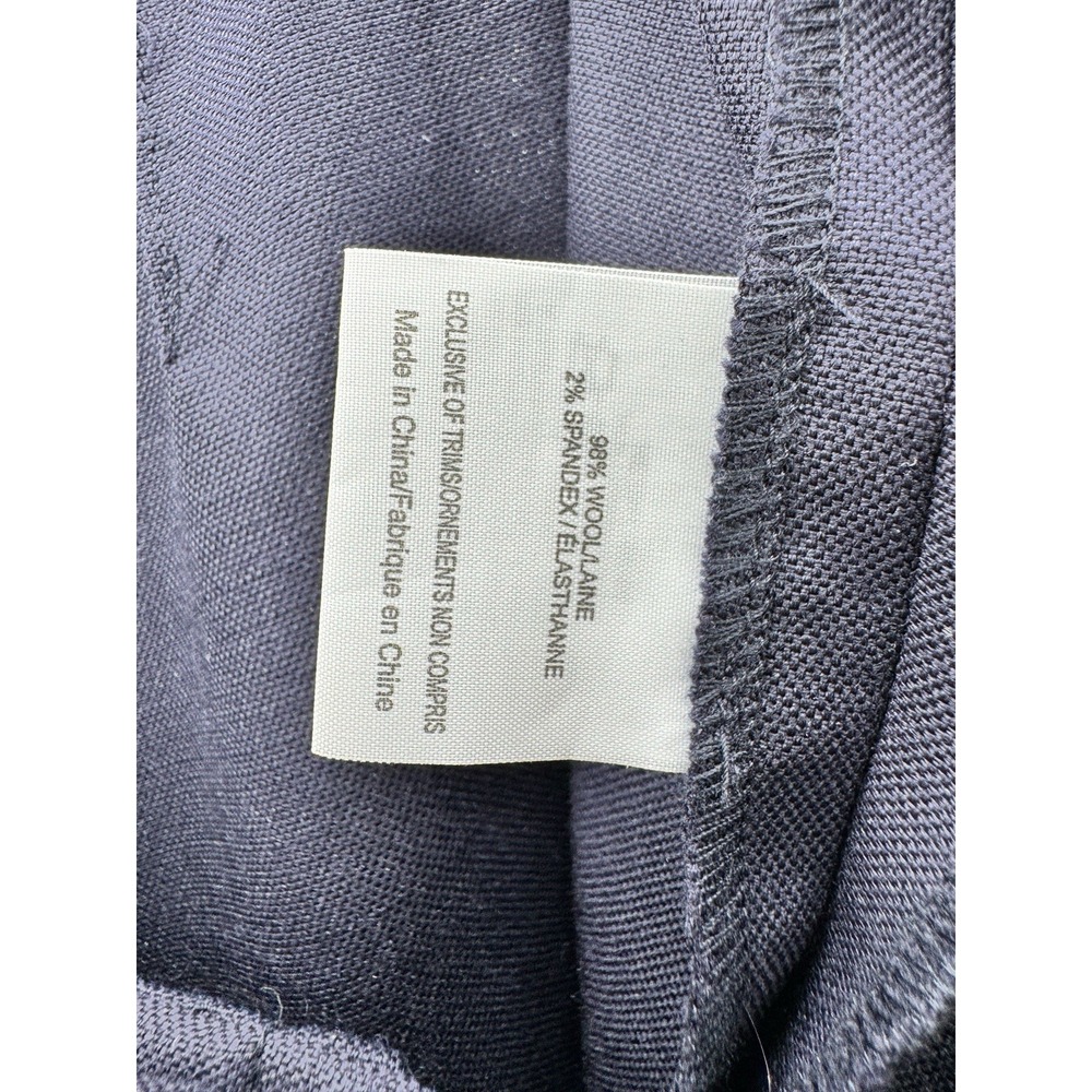 Tory Burch Women Size 12 Navy Wool Blend Wide Leg Crop Pants Career Dress‎ Work - Picture 5 of 7